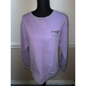 Strangers Only Purple Sweatshirt Size Medium